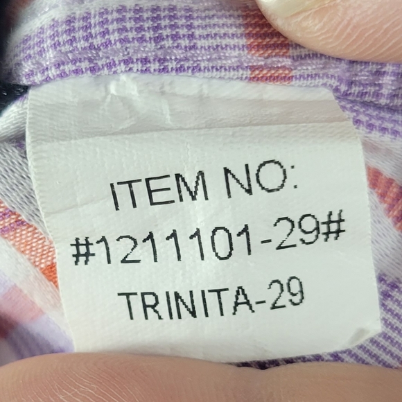 Bogosse Men's Trinita Long Sleeve Button Up Shirt Purple Plaid size 4 = Large - Picture 7 of 10